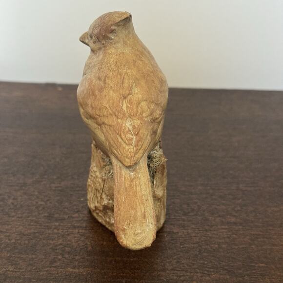 VTG Cardinal Exquisite Hand Carved Song Birds Perched Blue Jay Christmas - Picture 8 of 15